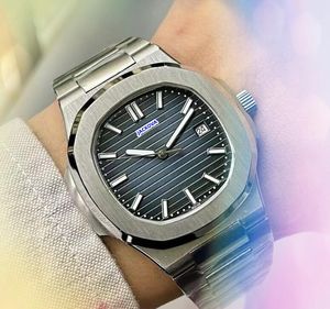 Vente de vente de la semaine de jour de la journée Date de montre AUTER RACING MEN MEN CORLOGE BATTERIE DE QUARTZ FULLE Président en acier inoxydable Calendaire Cadrée carrée face Montres Cadeaux de Noël