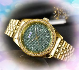 Vendre des militaires unisexes hommes femmes regardes Business Leisure Diamonds Anneau d'horloge en acier inoxydable Quartz Mouvement de batterie Date Date Heure Chaîne Bracelet Watch