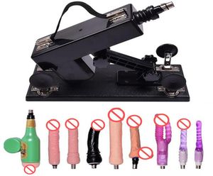 Populaire Sex Meubels Automatische Sex Machine met 8 Soorten Dildo Attachment en Kunstkut Liefde Robot Machine Seksspeeltjes3315027