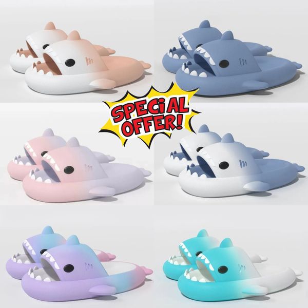 Chaussures populaires Sandale Summer Shark Slippers Shark Slides Chaussures à semelles épaisses Kids Sandales plates Flip Flip Flops Gai 36-45