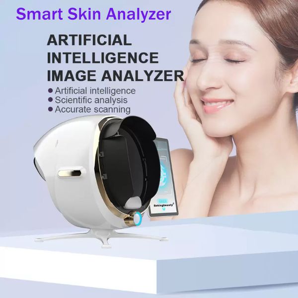 Popular sistema de diagnóstico de piel espejo mágico 3d análisis de piel Simple automático digital mini visia máquina analizadora facial para uso en spa