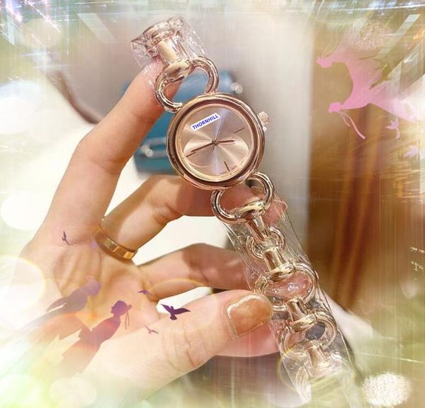 Relojes populares de mujer con esfera redonda pequeña, informal, de negocios, de acero inoxidable, pulsera, reloj de lujo para mujer, reloj de cuarzo, regalos de elección de la primera estrella