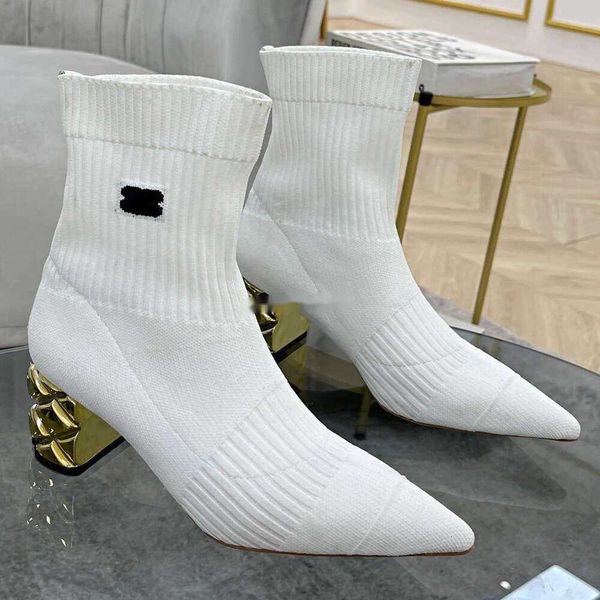 Chaussures de chaussettes populaires bottes de mode Classic Simple Elegant et extravagant Vamp avec marque Famous Designer Short Boties