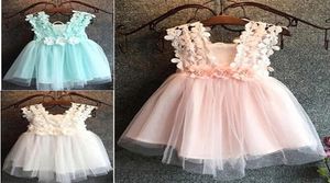 Populaire zomerjurk met zoete bloemenmeisjes en mooie baby Princess Beauty Pageant kant Tule4882404