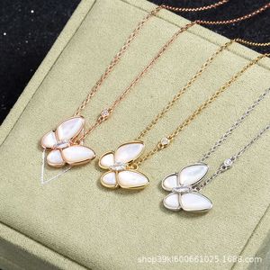 Populaire verrassing van ketting geschenken sieraden voor zilveren vlinder veelzijdige natuurlijke witte sqf5