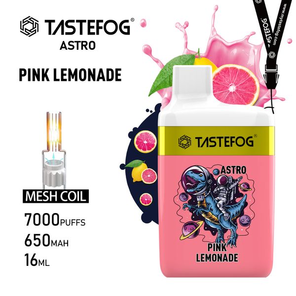 Popular Tastefog 7000 Puffs 650mAh Venta al por mayor Vape Pen desechable 2% 16ml 10 sabores Cordón gratuito y envío gratuito