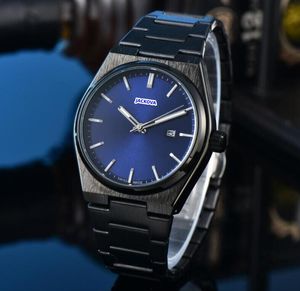 Populaire trois aiguilles cadran automatique Date hommes montres de luxe mode hommes entièrement en acier inoxydable bande mouvement à Quartz horloge tous les crimes montre-bracelet cadeaux