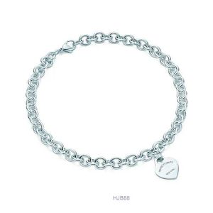 Popular Tiffany en forma de corazón Cruz Clave 925 Pulsera de plata esterlina Joyería de mujer Moda Simple Día de los Caídos Collar de fiesta de boda 5gay