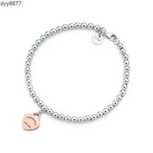 Populaire Tiffaniness zonnebrillen Zonnebrillen S925 zilver 4 mm ronde kralen Hartvormige Tiffan armband Dikkere bodemplaat Boudoir Herdenkingsmode Gl Bdlj