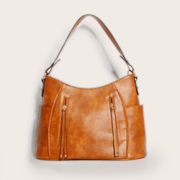 Sac fourre-tout populaire Double fermeture éclair gland femmes sac à bandoulière mini bandoulière PU sac à main petit sac Squsre en gros