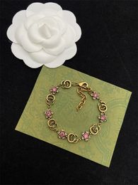 Pulsera de diseñador de moda popular para mujer, pulsera de lujo ligera de lujo, pulseras con dijes de letras con sentido de gama alta, personalizadas, versátiles para uso diario, zl177 I4