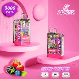 Vape populaire Aivono Aim XXL 9000 9k Puffs Juicy Fruit E Liquide Cigarettes électroniques jetables Objectif 15000 13000 6000 800 Puff Bar Vaporisateur Pod