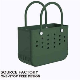 Populaire Waterdichte Vrouw EVA Tote Grote Winkelmandje Zakken Strand Siliconen voor Bogg Tas Portemonnee Eco Jelly Candy Lady Handbags2254