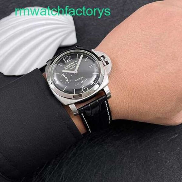 Regarder de poignet populaire Panerai Male Luminor Series 44 mm de diamètre de stockage de huit jours manuel de stockage mécanique de luxe de luxe Pam00233 Watch