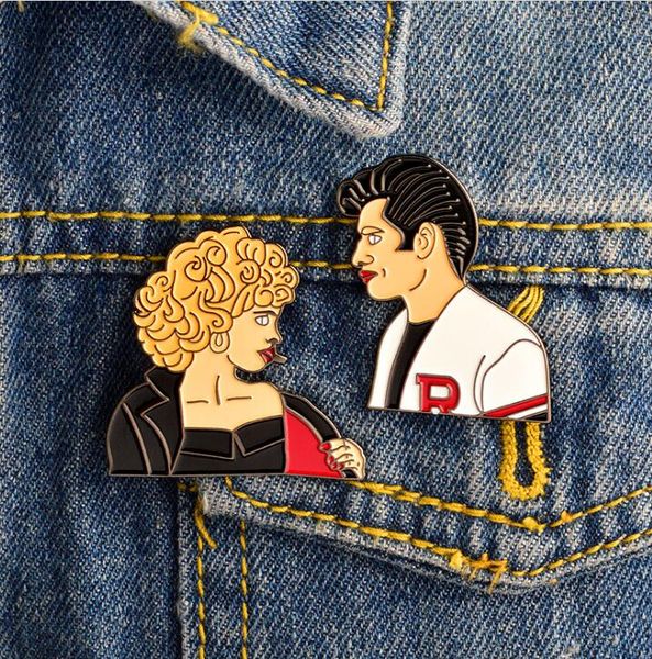 Broche en alliage populaire pour manteau Sandy et Danny femmes hommes Figure broches broches bijoux résultats fit Jeans chine livraison gratuite