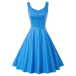 Poque Mouwloze Belle Jurken Dames Zomer Nieuwe 2020 V-hals Flare A-lijn Katoenen Jurk Ademend Comfortabel Sweet Lady Party C0304