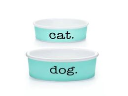 Porcelaine Cat Dog Bowls Luxury Designer Bone China Céramic Pits Supplies Dog Bowl TFBLUEDOGCATS3378199