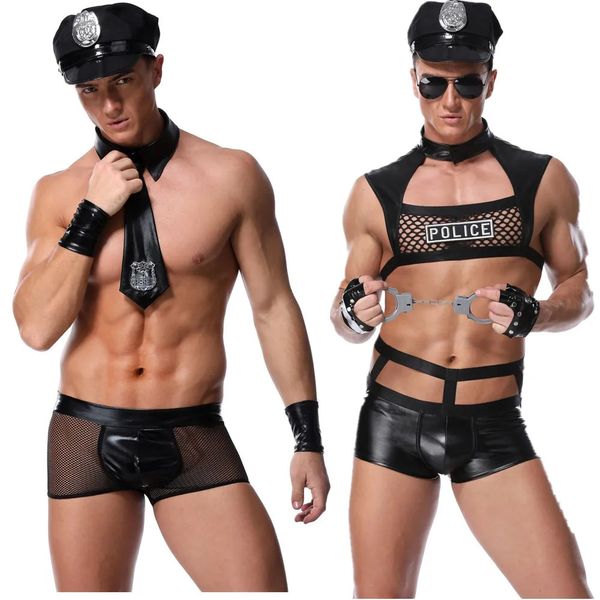 Sous-vêtements porno pour hommes, uniforme Sexy, Lingerie de Cosplay, Costumes érotiques pour hommes adultes, jeu de rôle sexuel, ensemble de chapeaux, 240110