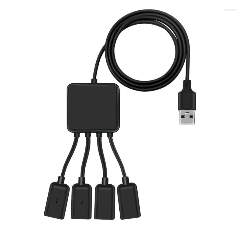 Port USB Splitter 2.0 Adapter Expander HUB With 90cm Cable For Laptops Desktops Drop