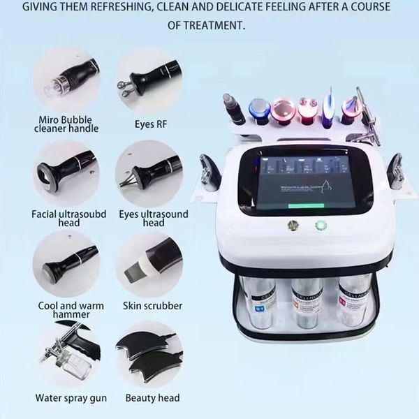 Machine portative d'hydro-Dermabrasion 10 en 1, Microdermabrasion, Lifting du visage, raffermissement de la peau, nettoyage en profondeur, Anti-vieillissement