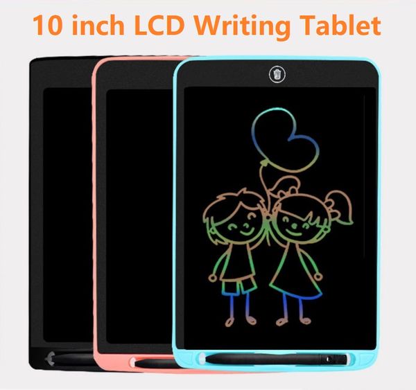 Portátil de 10 pulgadas LCD LCD almohadilla de escritura coloridos gráficos coloridos tableros de doodle de tablero digital para niños adulto