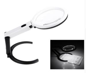 Loupe portative à 10 LED avec lentille lumineuse, lampe de bureau, Loupe pliable portative 2x120mm 5x 28mm1557057