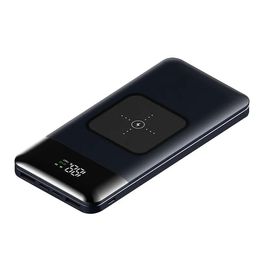 Batterie externe Portable en métal QC3.0 + PD, 10000mAh, charge rapide, batterie externe pour téléphone, affichage numérique, chargeur sans fil