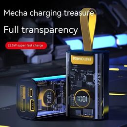 Portable 10000mAh petite taille 22,5 W Charge rapide Schelle transparente Banque d'alimentation externe Batterie de rechange externe Powerbank pour iPhone Samsung avec boîte