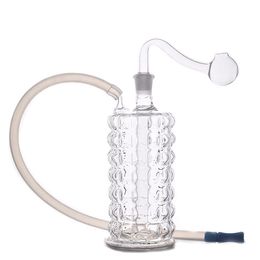 Draagbare 10mm Vrouwelijke Mini Glazen Bong Waterleidingen 3D Kristal Ashcatcher Waterpijp Olieplatforms Rokende Waterpijpen Dikke Bedwelmende Recycler Rig voor Rook 2 stuks