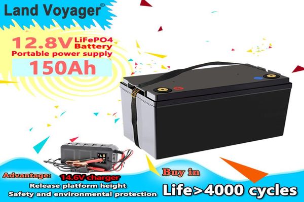 Batterie LifePO4 Portable 12V150AH PACK 150AH Lithium Iron Phosphate Imperproof 12V Batteries For Onverter Boat Motor 146V10A CHAR6871409
