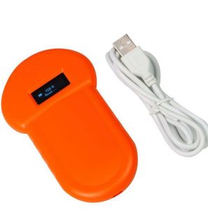 Lecteur portable d'identification d'animaux de compagnie 134.2KHz, lecteur de puces RFID ISO11784/11785 FDX-B pour chien et chat, écran LCD, Scanner de puces animales, Scanner de codes-barres d'étiquettes