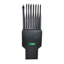Portable 18 bandes Signal Jam Mer Shields CDMA DCS GSM2G 3G 4G 5G GPS WiFi Lojack Bluetooth RF315MHz 433MHz 868MHz Bloc de signal ER