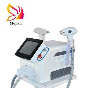 Portable 2 en 1 1064nm 755nm 808nm Diode Laser Hair Removal ND YAG Laser Tattoo Removal Carbon Stripping Machine for Salon