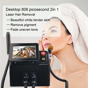 Portable 2 en 1 diode laser 808nm épilation machine picoseconde Laser Tattoo Remover Machine