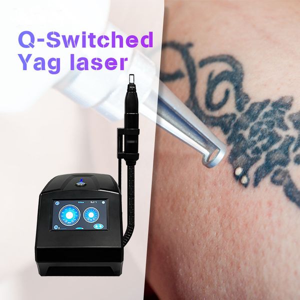 Portable 2000mj Q Switch ND YAG Laser Tattoo Remover 1064nm 532nm 1320nm Vergetures Scar Removal Beauty Equipment