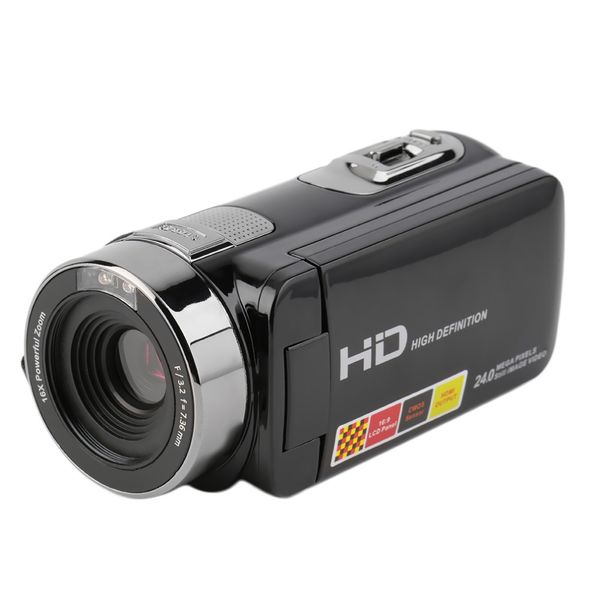 Freeshipping portátil 270 graus giratório 3,0 polegadas 1080p 16x zoom 24mp câmera de vídeo digital filmadora DV HDX301