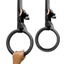 Anneaux de gymnastique de remise en forme portables de 28 mm avec sangles à boucles réglables pour équipement de musculation des épaules de traction de salle de sport intérieure 240125