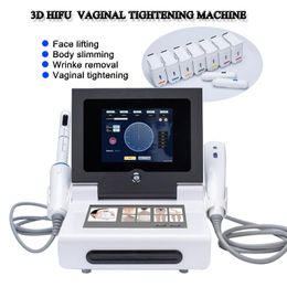 Draagbare 3 op 1 Hifu Face Lift Hoge intensiteit gefocust ultrasone rimpel verwijdering 3D vaginale aanscherping machine schoonheidssalonapparatuur
