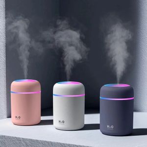 Draagbare 300 ml elektrische luchtbevochtiger Aroma-olieverspreider USB Cool Mist-spuit met kleurrijk nachtlampje voor thuis