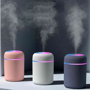 Draagbare 300 ml luchtbevochtiger USB Ultrasone Dazzle Cup aroma Diffuser Cool Mist Maker Air Purifier met romantisch licht