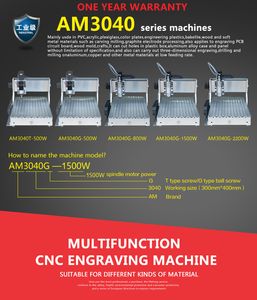 Draagbare 3040 CNC Router CNC Gravure Machine voor PVC PCB-printplaat