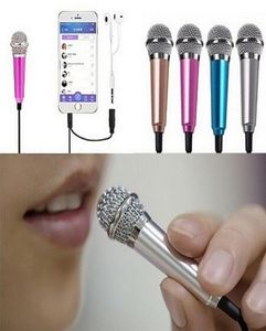 Portes de 35 mm Stereo Studio Cell Phone Pappes Mic KTV Karaoke Mini Microphone PC PC Desktop pequeño Tamaño 5230637