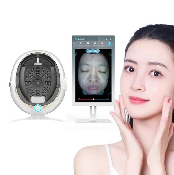 Analyseur portable de diagnostic de peau du visage 3d AI, testeur facial, scanner, miroir magique, dispositif d'analyse de la peau, machine d'analyse