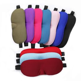 Draagbare 3D Sleep Mask Natural Sleep Oogmaskers Oogschadder Cover schaduw Oogschilder Blinddoek Blainddoek Travel Eyepatch 10 kleuren