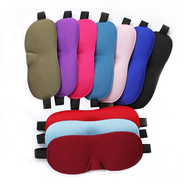 Masque de sommeil 3D portable masques pour les yeux de sommeil naturel couverture de la visière ombre bandeau pour les yeux bandeau de voyage bandeau pour les yeux 10 couleurs