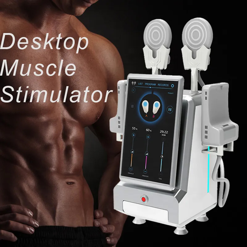 Tragbare 4 -Handle -EMS -EMS -Stimulation Muskelverdünnung Fettverbrennungsmaschine Körper Bildhauerei Gewichtsmaschine