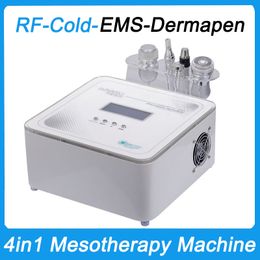 Machine portable 4 en 1 pour soins de la peau du visage, marteau froid, cryothérapie RF, système de microneedling Dermapen, Mesogun EMS, Lifting du visage, anti-vieillissement, rajeunissement de la peau