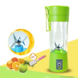 Portable 400ml Juice Blender Usb Juicer Cup Multi-function Fruit Mixer Six Blade Mixing hine Smoothies Baby Food Dropshipping C19031101 r
