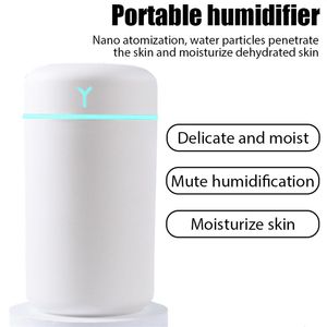 Portable 420 ml Humidificateur à air électrique Aroma Diffuseur USB From Mist Sprayer avec lumière de nuit colorée pour le purificateur de voiture à domicile 220727