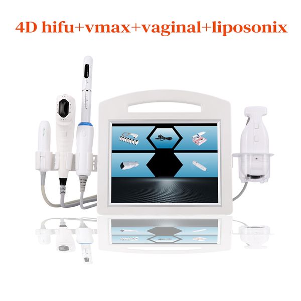 Portable 5 en 1 4D gadget à ultrasons focalisés de haute intensité V-max lipo forme resserrement vaginal machine antirides de levage du visage